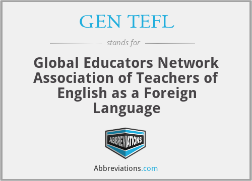 What does GEN TEFL stand for?